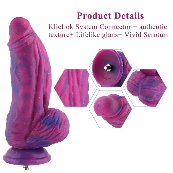 Фаллоимитатор для секс-машин Hismith 9.45" Silicone Fantasy Series Dildo, система крепления KlicLok