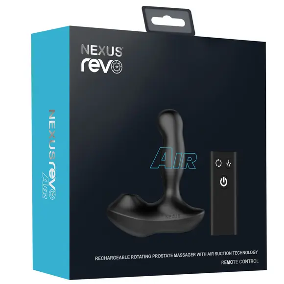 Массажер простаты Nexus Revo Air с вакуумным стимулятором промежности и вращающейся головкой