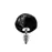 Металлическая анальная пробка Кроличий хвостик Alive Fluffy Twist Plug S Black, диаметр 2,9 см