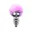 Металлическая анальная пробка Кроличий хвостик Alive Fluffy Twist Plug L Purple, диаметр 3,8 см