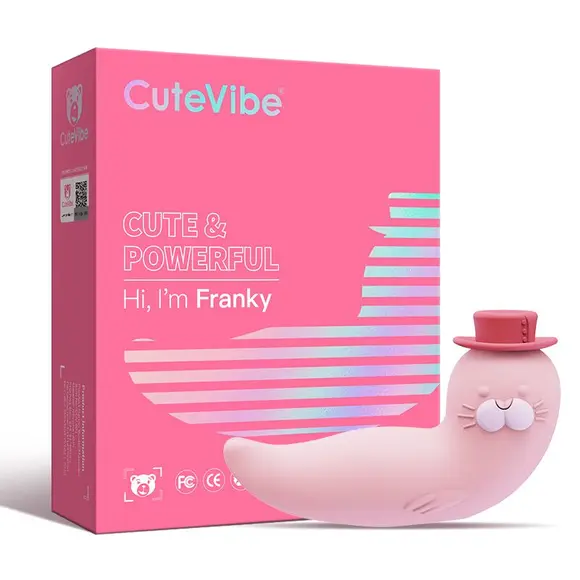 Вакуумный вибратор CuteVibe Franky Pink