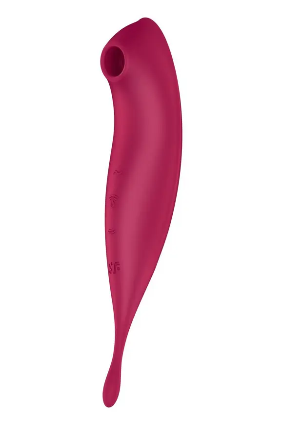 Смарт-вибратор для клитора с вакуумной стимуляцией Satisfyer Twirling Pro+ dark red