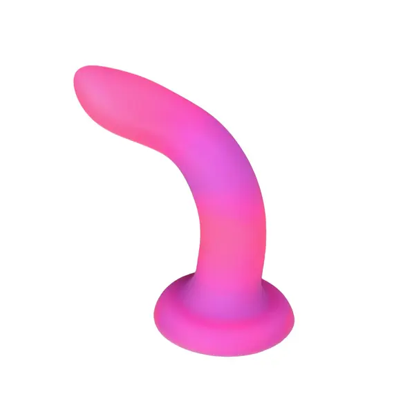 Светящийся в темноте фаллоимитатор ADDICTION Rave 8″ Glow in the Dark Dildo Pink Purple, 20,3 см