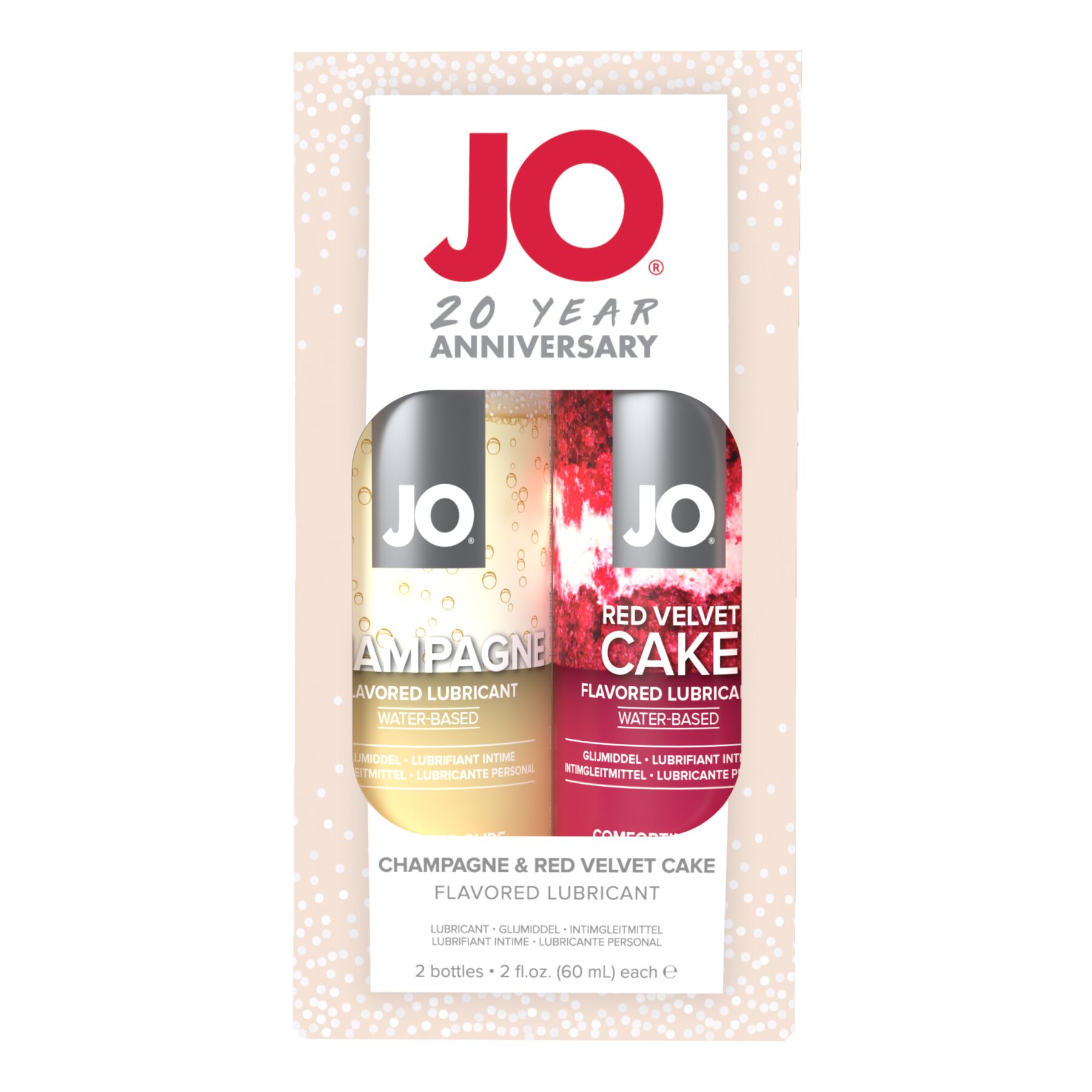Набор вкусовых смазок System JO Champagne & Red Velvet Cake (2�×60 мл), Limited Edition