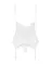 Сатиновый кружевной корсет Obsessive 810-COR-2 babydoll & thong S/M, белый, корсет, танга