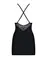 Сатиновый комплект для сна с кружевом Obsessive 828-CHE-1 chemise & thong L/XL, черный, сорочка