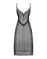 Полупрозрачная длинная сорочка Obsessive Estiqua chemise XS/S, черный, ассиметричный крой