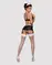Еротичний костюм покоївки Obsessive Maidme set 5pcs S/M, бюстгальтер, пояс з фартухом, панчохи, стрі