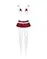 Еротичний костюм школярки з мініспідницею Obsessive Schooly 5pcs costume L/XL, біло-червоний, топ, с