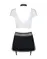 Эротический костюм секретарши Obsessive Secretary suit 5pcs black S/M, черно-белый, топ, юбка, стрин