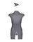 Еротичний костюм стюардеси Obsessive Stewardess 3 pcs costume grey S/M, сірий, сукня, стрінги, пілот