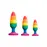 Силиконовая анальная пробка Wooomy Hiperloo Silicone Rainbow Plug M, диаметр 2,9 см, длина 11 см