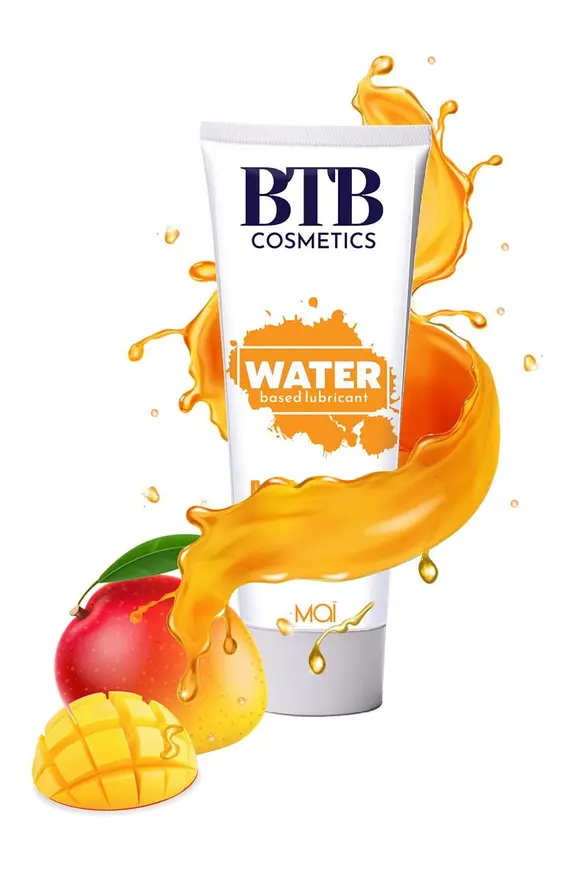 Змазка на водній основі BTB FLAVORED MANGO з ароматом манго (100 мл)