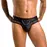 Мужские трусы с цепочкой Passion 030 Slip Tom S/M Black, экокожа, открытые ягодицы