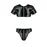 Комплект мужского белья под латекс Passion 057 Set Peter L/XL Black, кроп-топ, стринги
