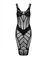 Полупрозрачное платье миди Obsessive D609 dress S/M/L, black
