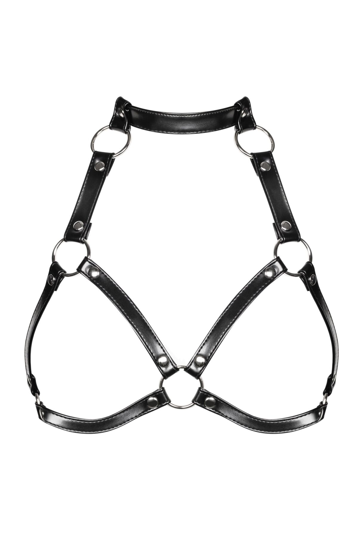 Портупея на грудь Obsessive A740 harness black O/S, искусственная кожа