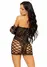 Leg Avenue 2 PC Tube dress and gloves OS Black