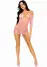 Сукня-сітка з сердечками Leg Avenue Heart net mini dress Pink, зав’язки, відкриті плечі, one size