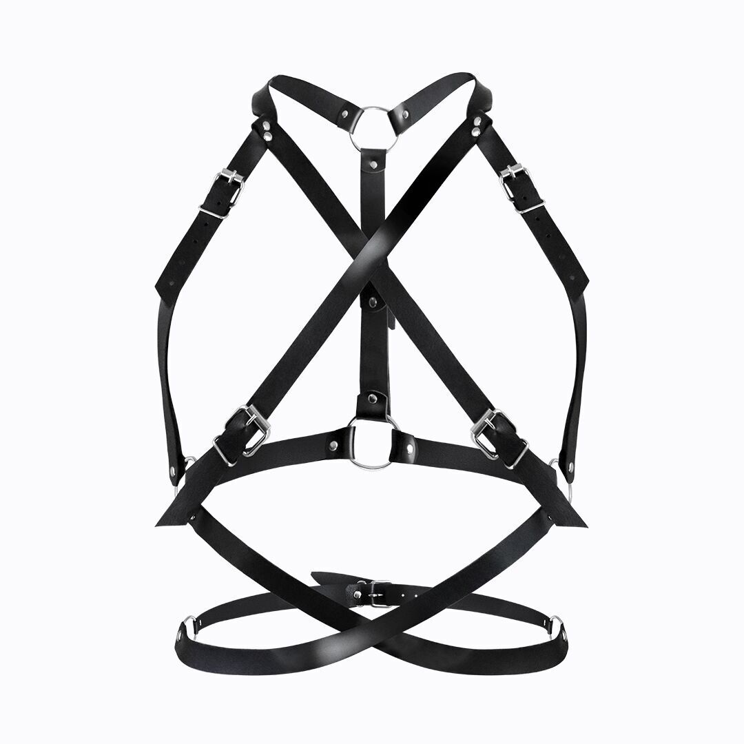 Портупея жіноча Art of Sex - Agnessa Leather harness, Чорний L-2XL