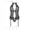 Корсет з пажами Passion SATARA CORSET S/M black, стрінги, мереживо, застібки спереду та ззаду