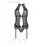 Корсет с пажами Passion SATARA CORSET S/M black, стринги, кружево, застежки спереди и сзади