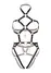 Портупея-тедди из экокожи Leg Avenue Heart ring harness teddy S Black, подвеска-сердечко, цепи