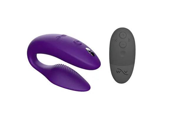 Смарт-вібратор для пар We-Vibe Sync 2 Purple, 10 віброрежимів, пульт ДК