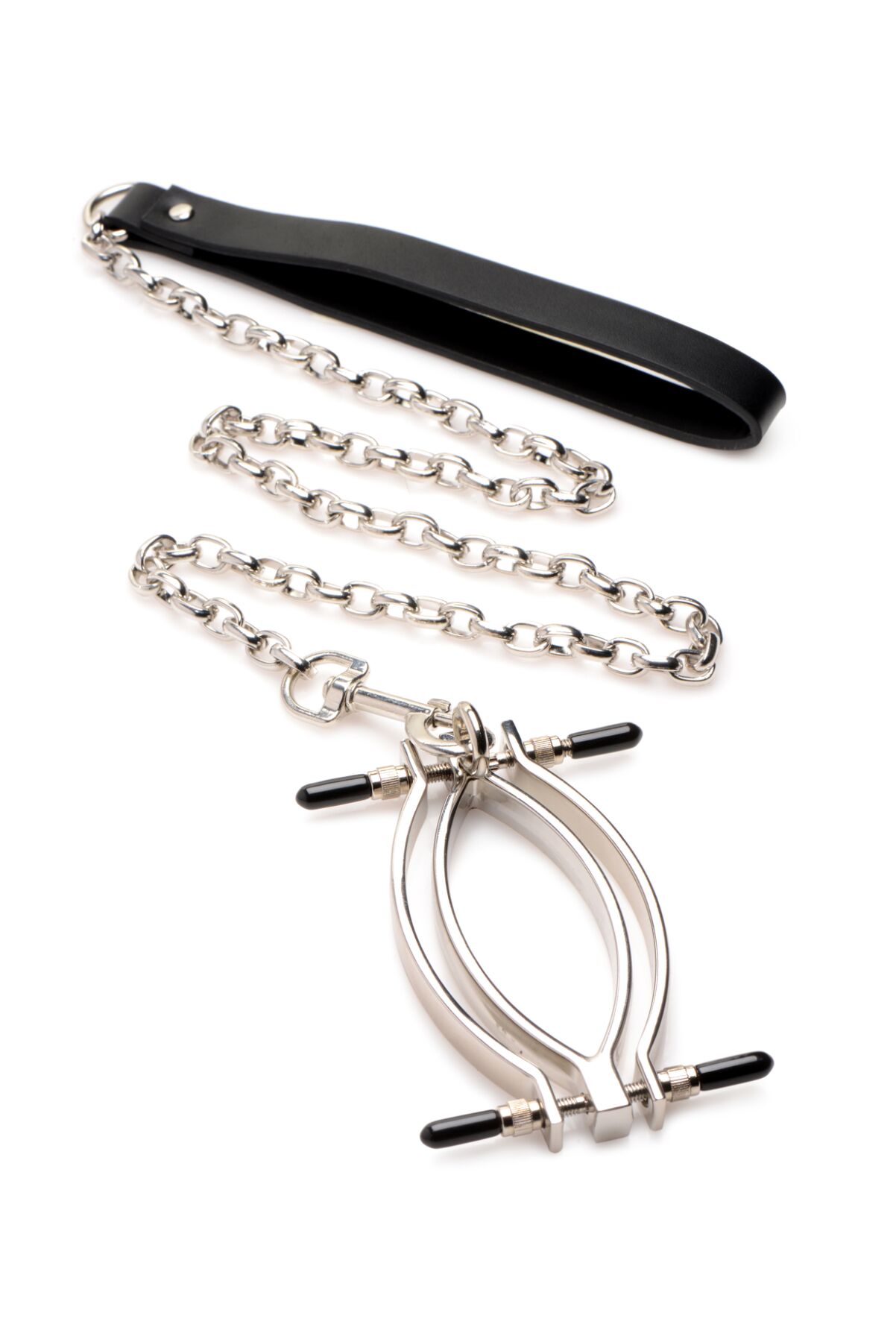 Зажим для половых губ Master Series: Pussy Tugger Adjustable Vagina Clamp with Chain