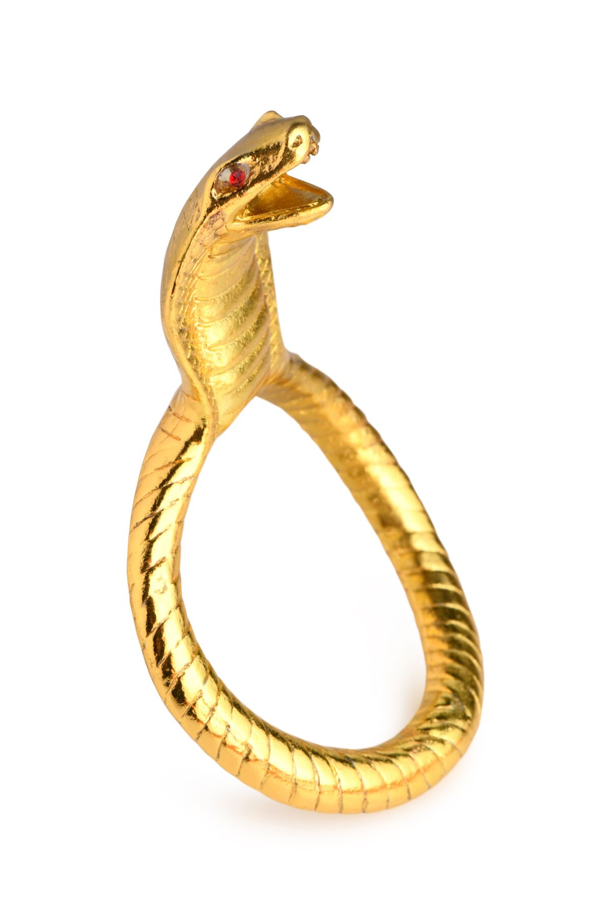 Ерекційне кільце з головою кобри Master Series: Cobra King Golden Cock Ring