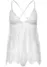 Пеньюар Leg Avenue Floral lace babydoll & string White M