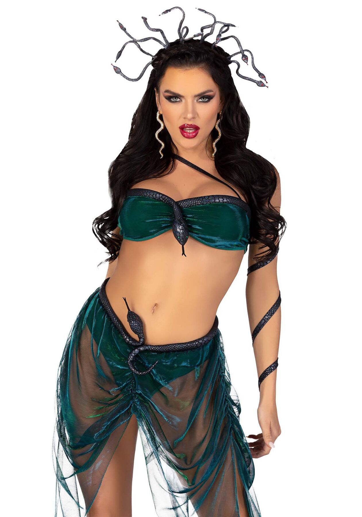 Эротический костюм Медузы Горгоны Leg Avenue Medusa Costume XS, топ, юбка, нарукавники, украшения