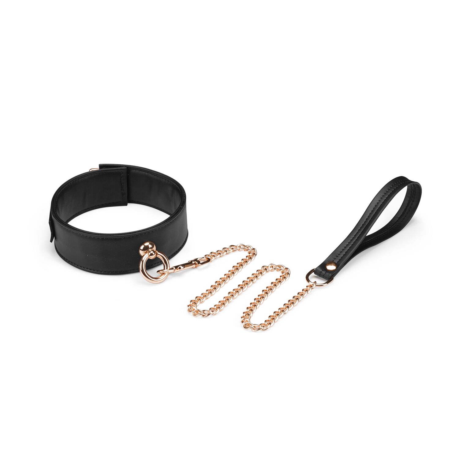 Ошейник с поводком Liebe Seele Black Organosilicon Collar with Leash