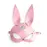 Кожаная маска Зайки Art of Sex - Bunny mask, цвет Розовый