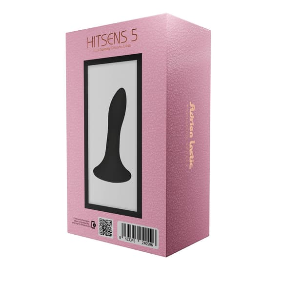 Дилдо с присоской Adrien Lastic Hitsens 5 Black, отлично для страпона, диаметр 2,4см, длина 13см