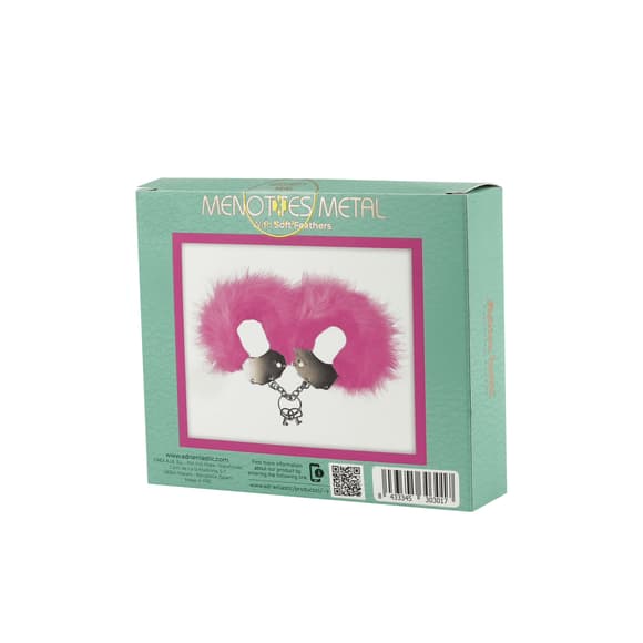 Наручники металлические Adrien Lastic Handcuffs Pink с розовой пушистой отделкой