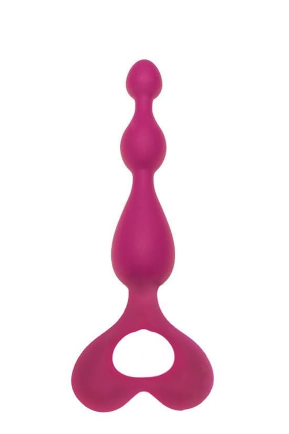 Анальная цепочка Alive Arrow Pink, силикон, макс. диаметр 3см