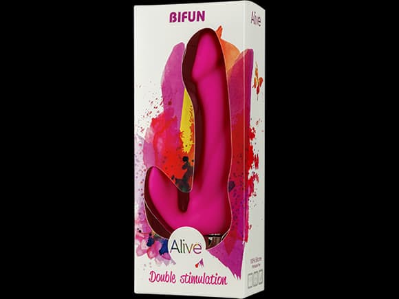 Вибратор вагинально-клиторальный Alive Bifun, фаллоимитатор со стимулятором клитора