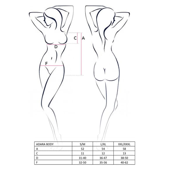 Боди монокини Passion ADARA BODY XXL/XXXL, red