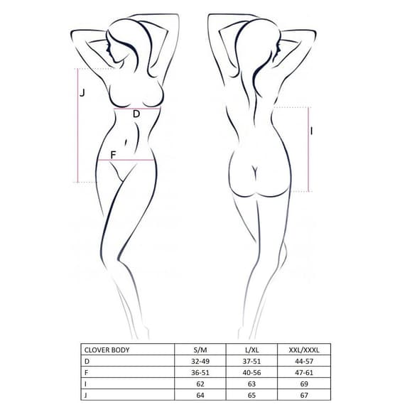 Боді CLOVER BODY black XXL/XXXL - Passion