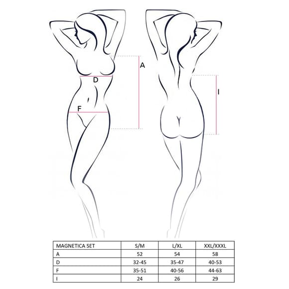 Костюм зайчика MAGNETICA SET black XXL/XXL - Passion, вушка і боді