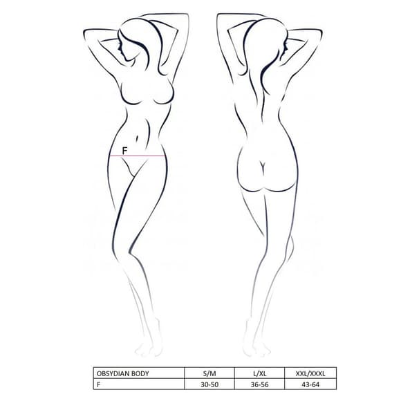 (SALE) Боді монокіні OBSYDIAN BODY black XXL/XXXL - Passion