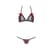 Комплект белья Passion MELISSA BIKINI L/XL, black, лиф со шнуровкой и трусики стринги