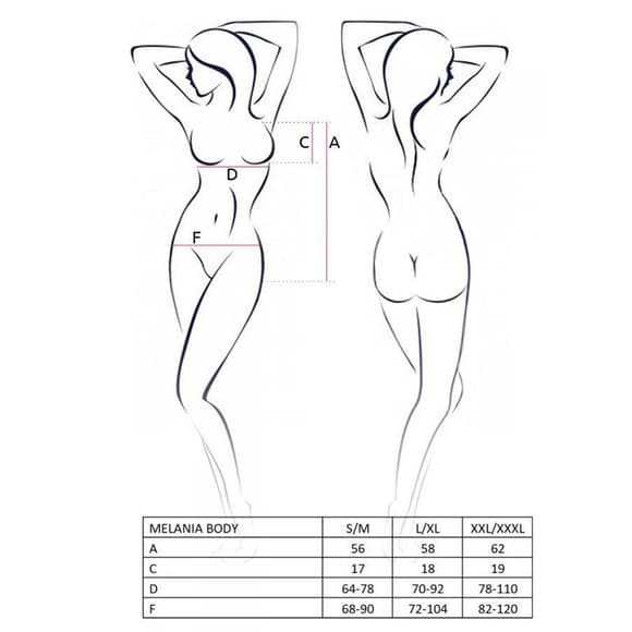 Боди Passion MELANIA BODY S/M, black