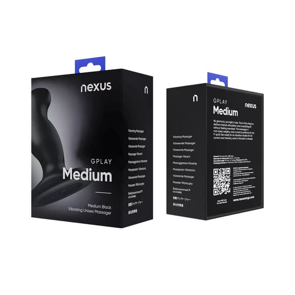 Вибромассажер простаты Nexus G-Play Plus M Black, макс. диаметр 3 см, перезаряжаемый