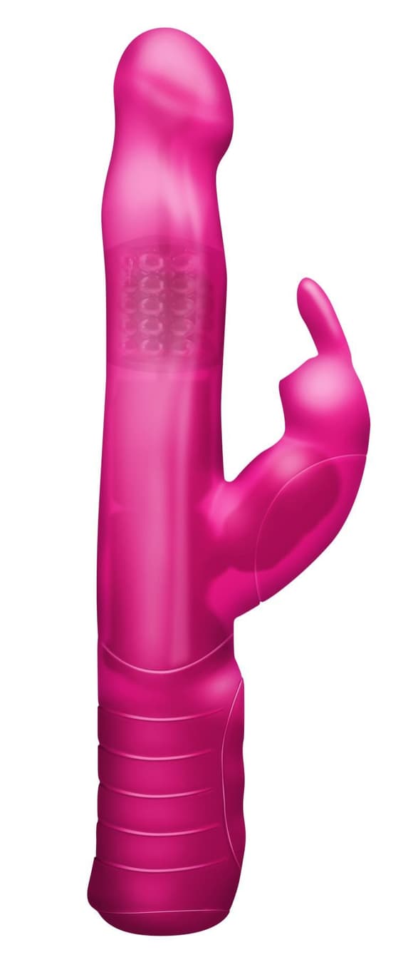 Вібратор-кролик Dorcel Baby Rabbit Pink з перлинним масажем і головкою, що обертається