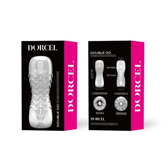 Мастурбатор Dorcel Double OO, двусторонний, два рельефа