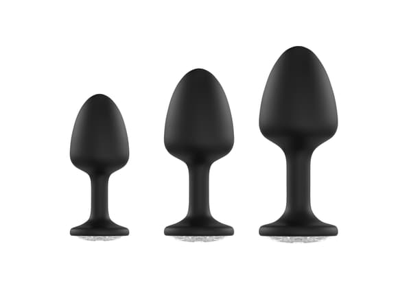 Анальная пробка Dorcel Geisha Plug Diamond L с шариком внутри, создает вибрации, макс. диаметр 4 см