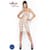 Бодістокінг Passion BS033 white, сукня-сітка на бретелях, прозора