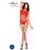 Бодістокінг Passion BS035 red, боді, імітація топа і трусиків